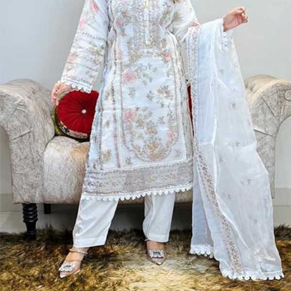 লন থ্রি পিস