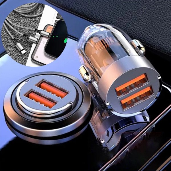 Car Mini Dual USB Fast Car Charger Adap