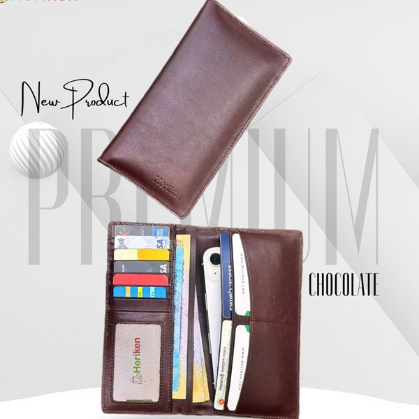 Genuine Cow Leather Wallet (Blackberry)